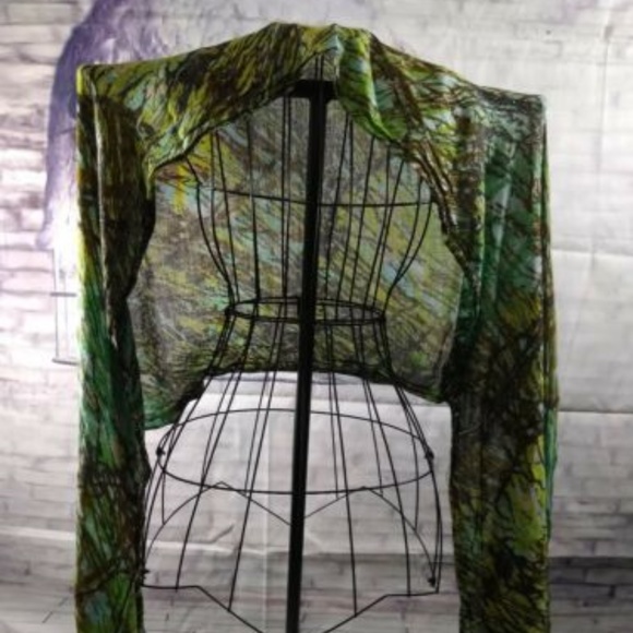 ‼️Cynthia Rowley Viscose Scarf Wrap Shawl Green‼️ - Picture 2 of 6